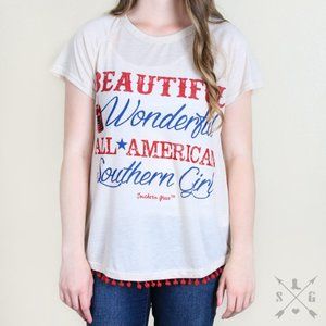 Patriotic Southern Girl Tee Shirt NWT Size Women's Small 6-8